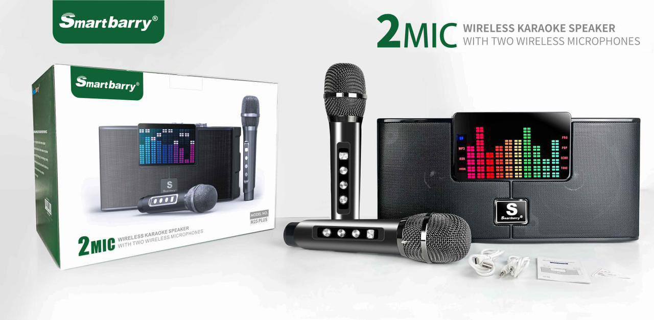 SMARTBERRY KARAOKE BLUETOOTH SPEAKER WITH 2 MICROPHONE