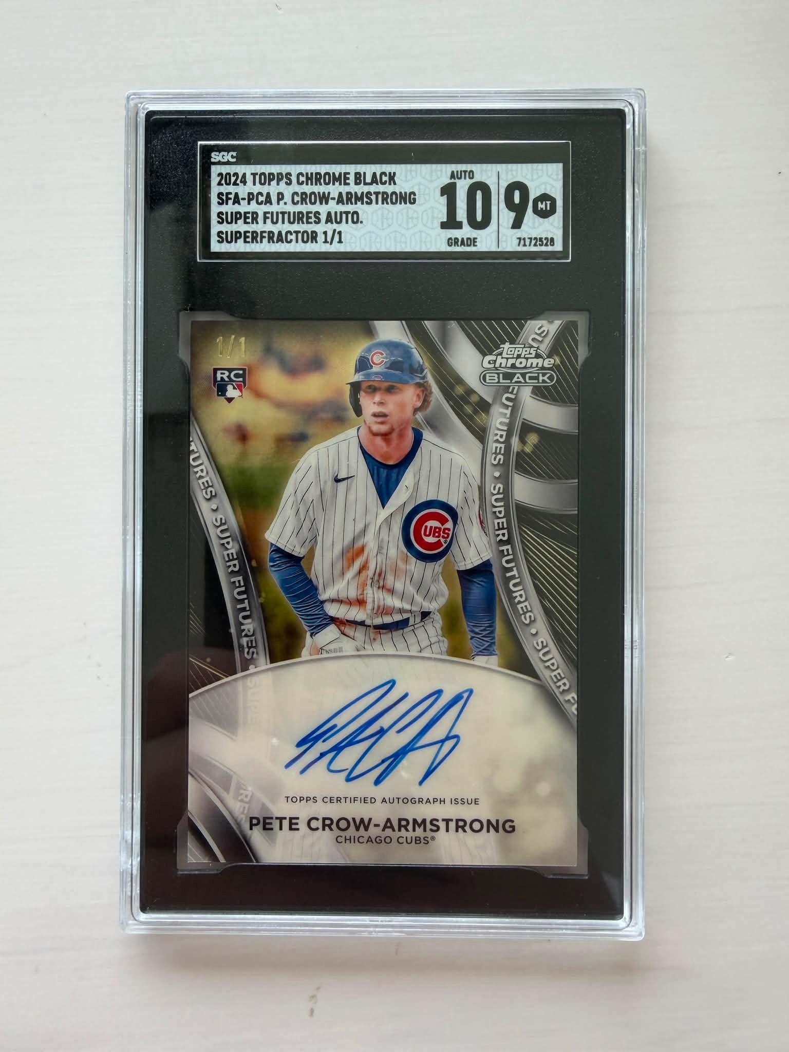 Pete Crow-Armstrong 1/1 Topps Chrome rookie autograph pulled