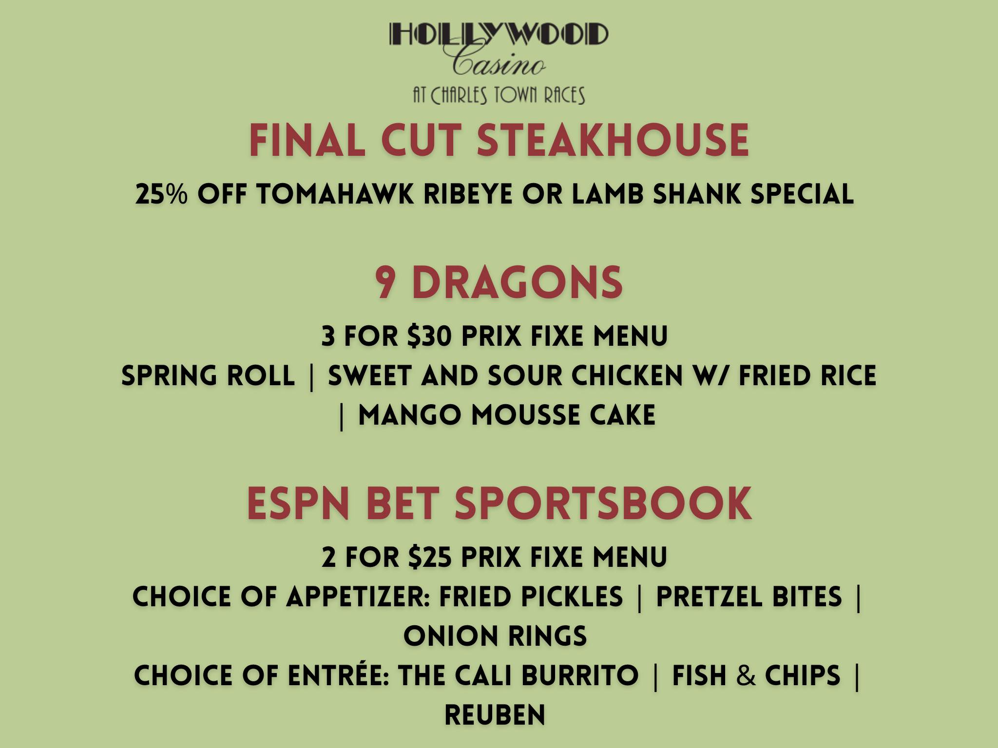 Jefferson County Restaurant Week offers at Final Cut Steakhouse and more