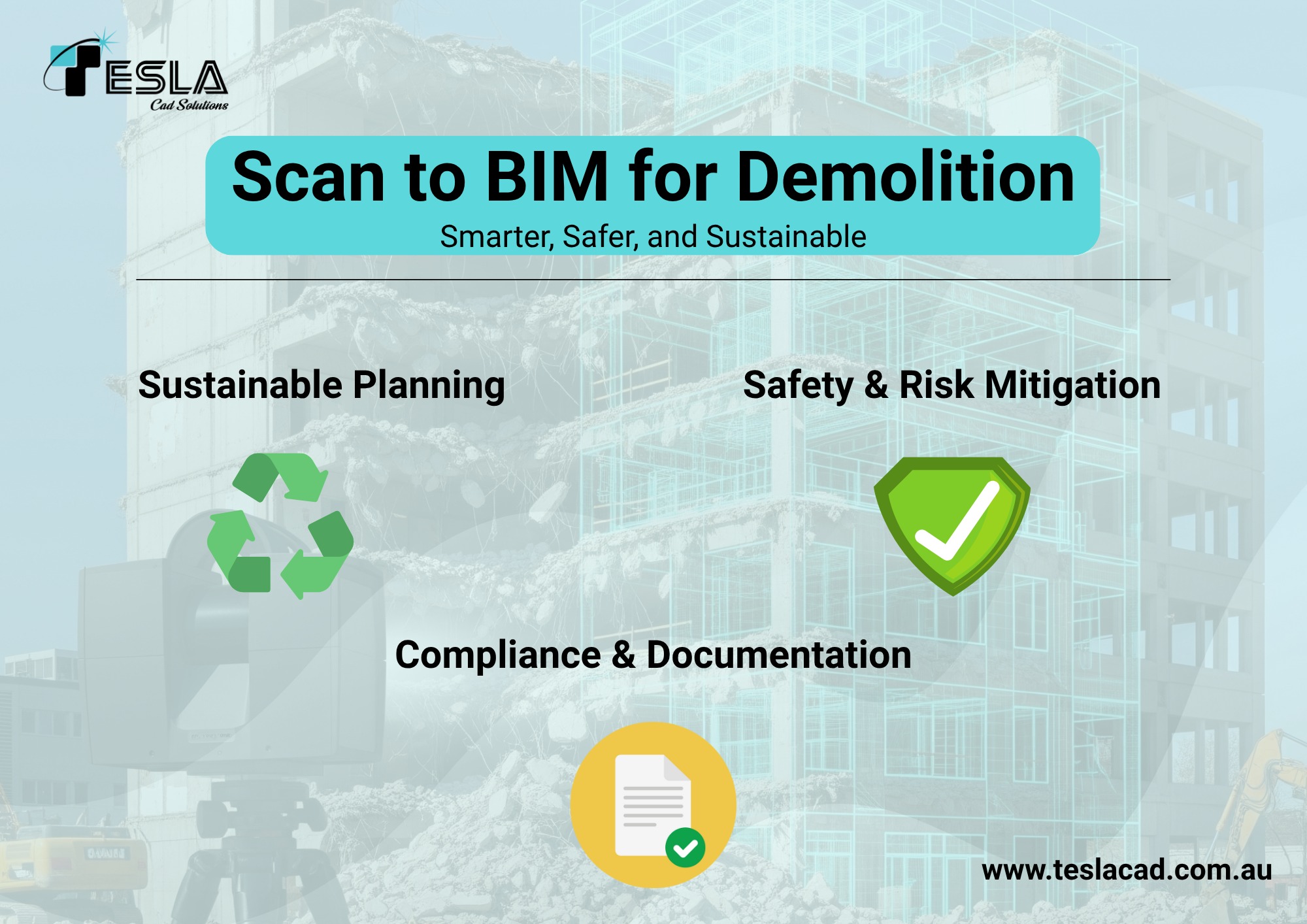 Tesla - Scan to BIM for Demolition: Smarter, Safer, and Sustainable 🏗️ ...