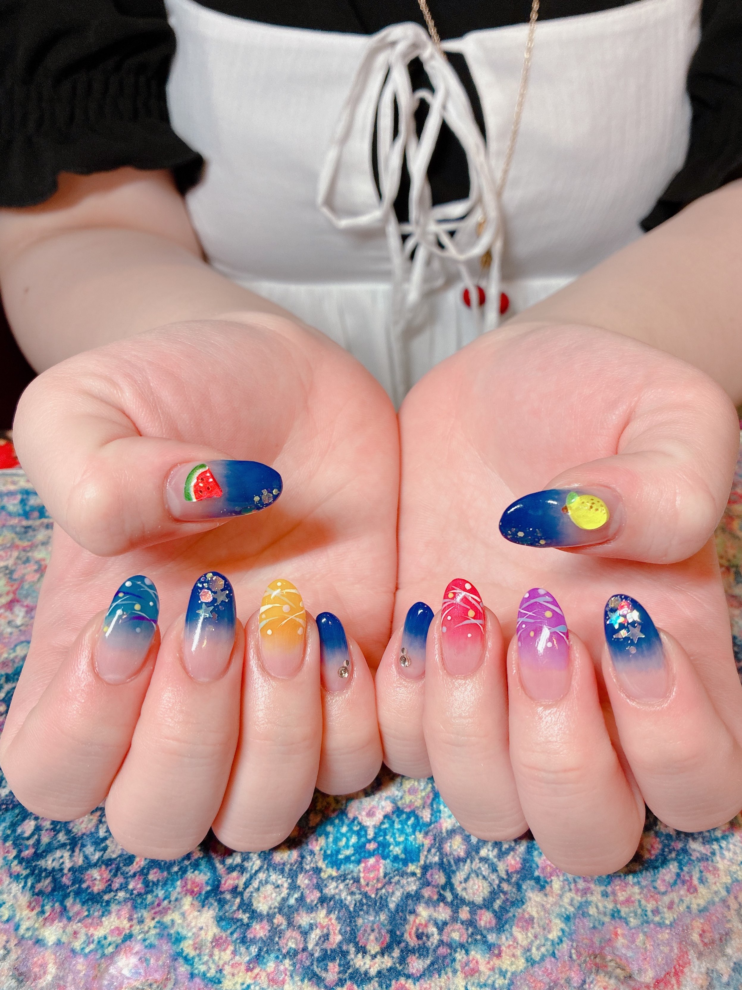 Nail - お客様ネイル💅 3Dのピカチュウとゼニガメ💛🩵 #nail