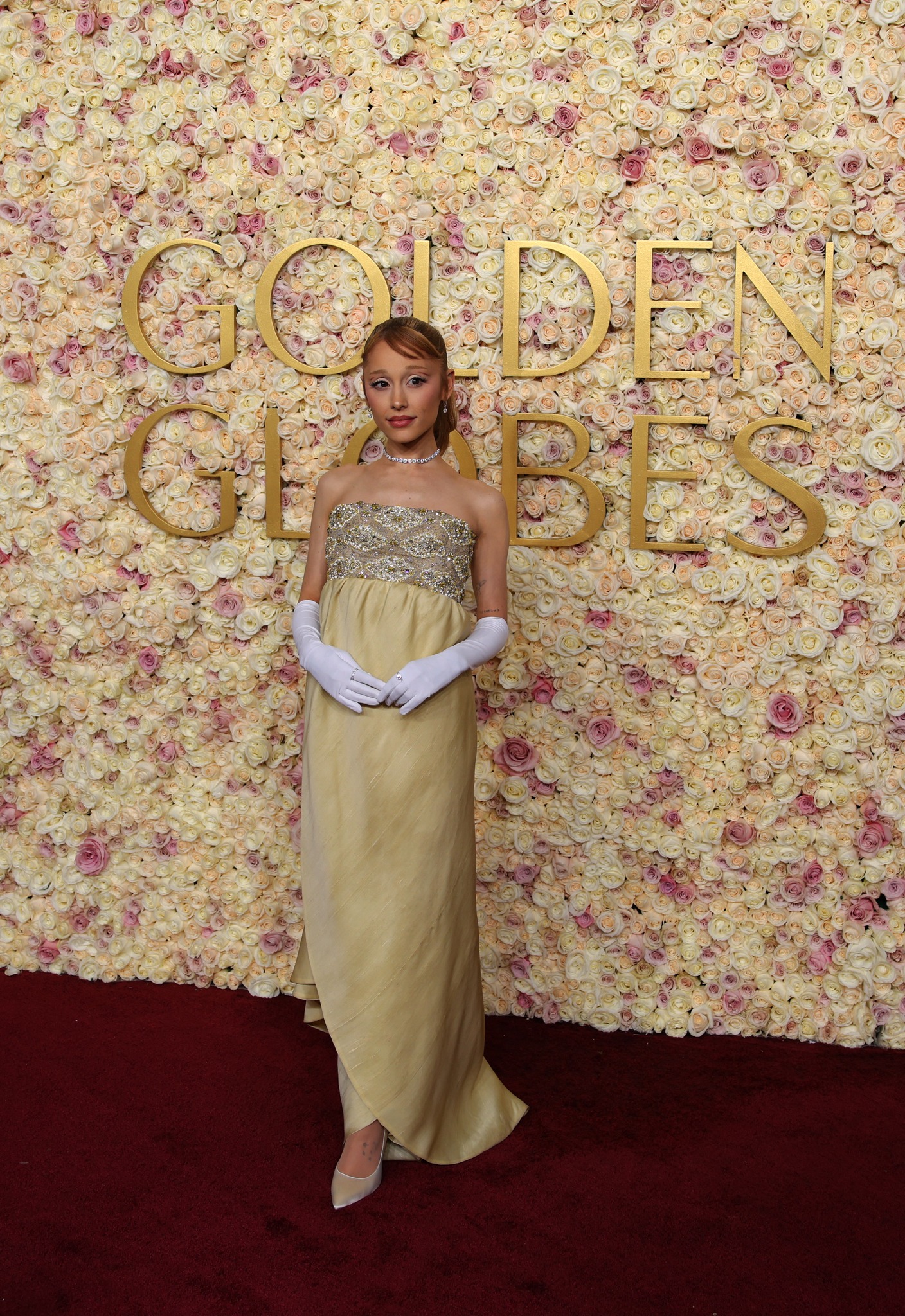 ariana grande homecoming dress JUST YOU AND I, DEFYING GRAVITY 🩷 LOOK: arrives at the 82nd Golden Globe Awards in Beverly Hills, California. She is nominated for Best Supporting Actress for her role as ariana grande iconic outfits