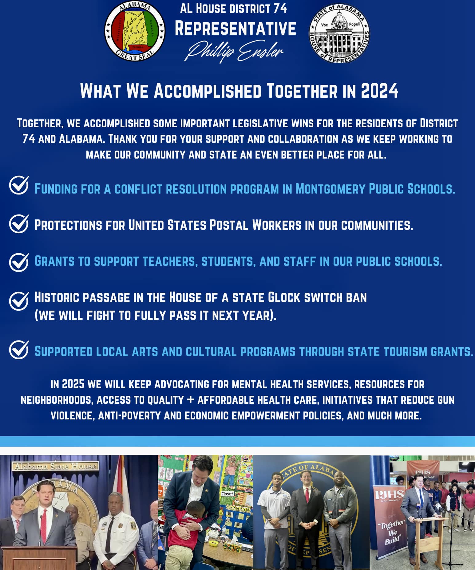Representative - Thank you Alabama House District 74 for another year ...