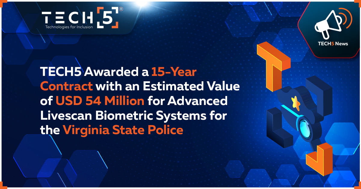 Tech5 - We are delighted to announce a major contract win with the ...