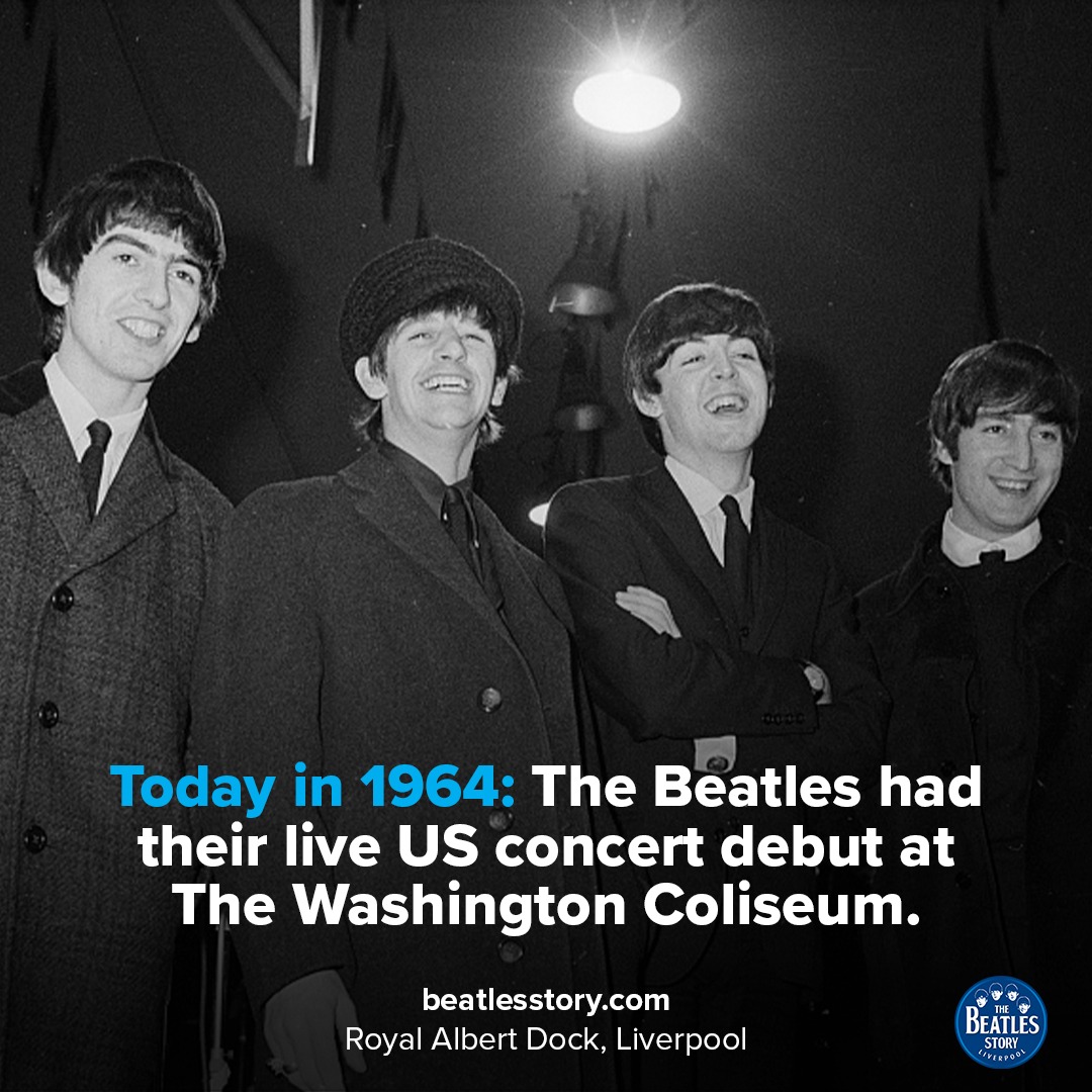 The Beatles' first live concert in the USA took place today in