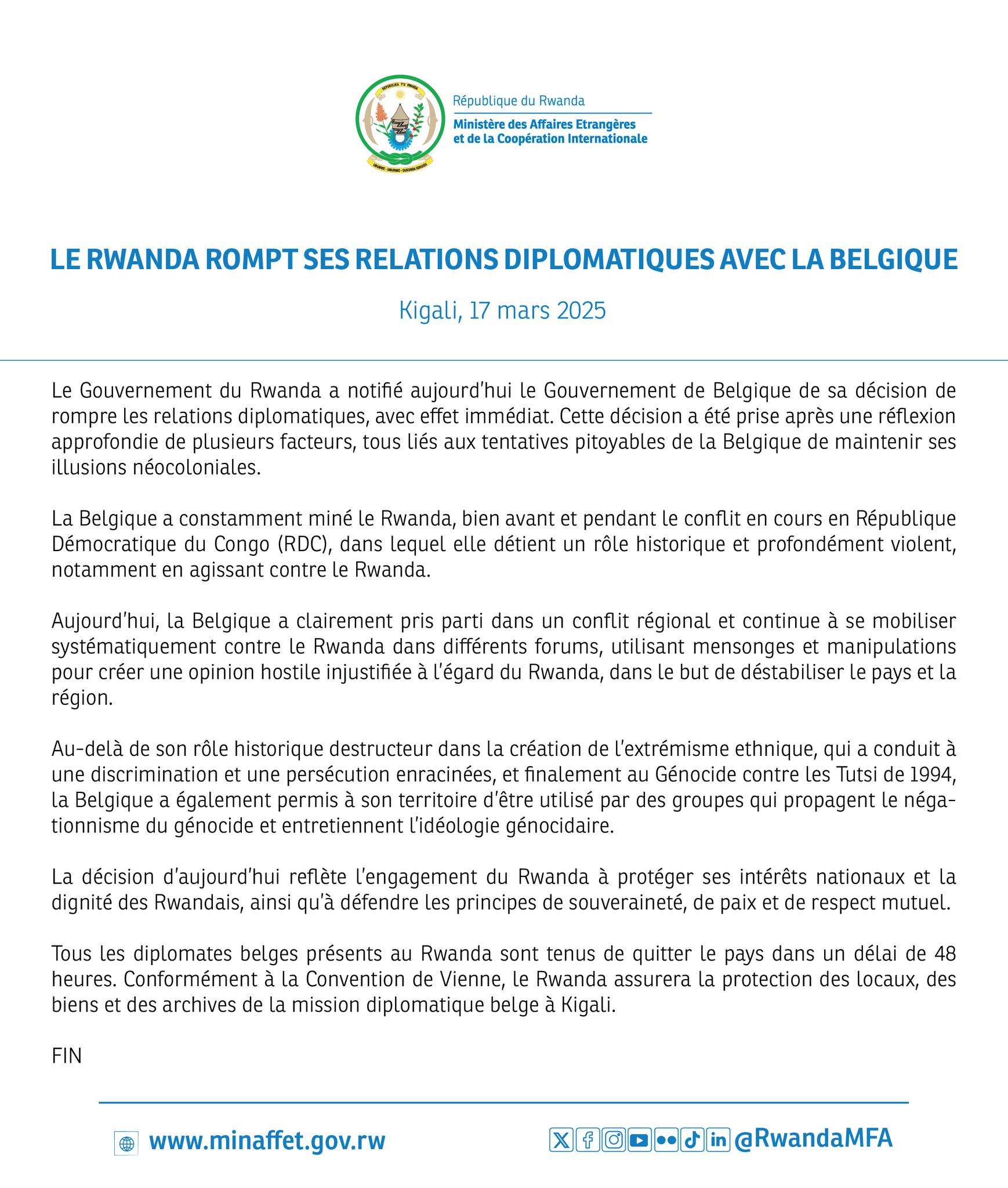 Ambassade de la République du Rwanda à Bruxelles