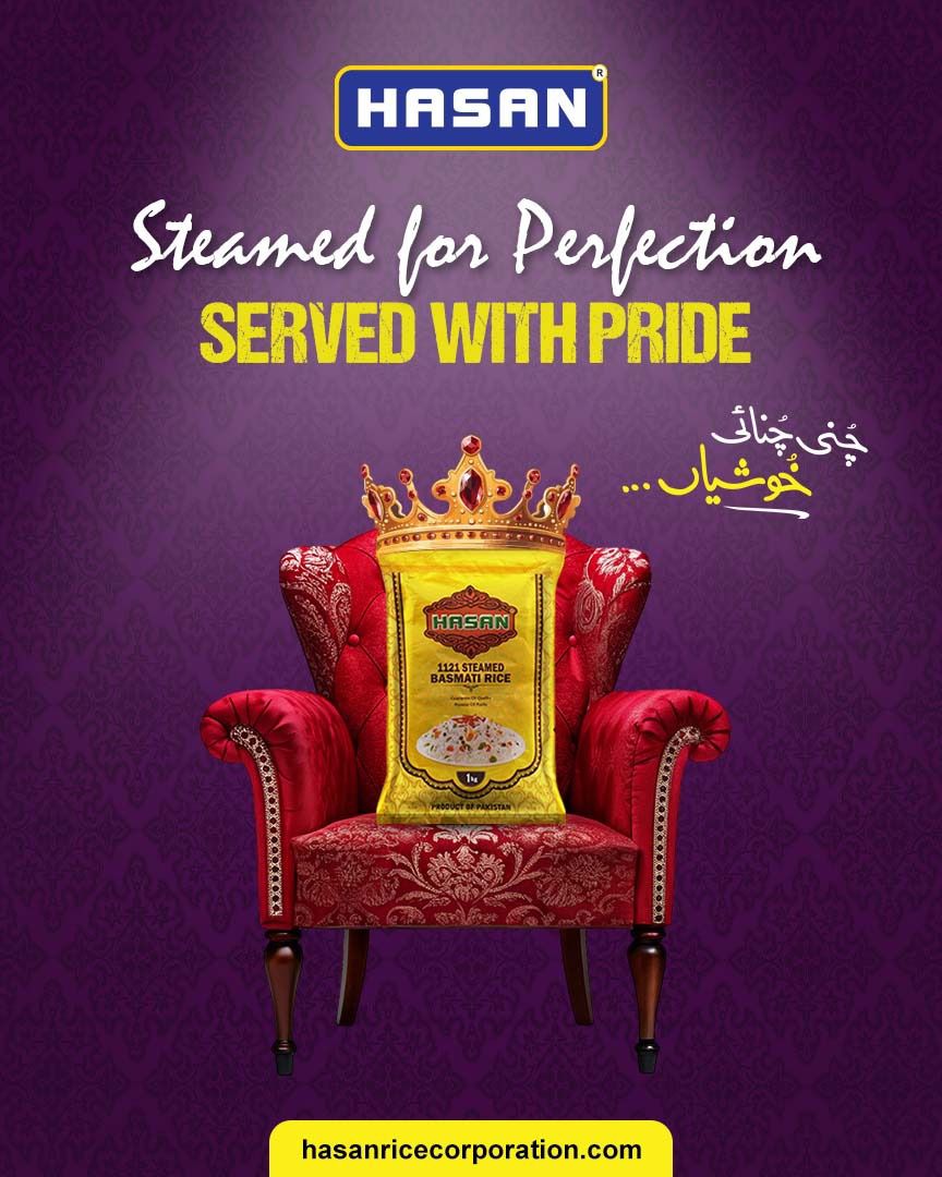 Hasan - 👑 Royal Taste, Regal Quality! Hasan 1121 Steamed Basmati Rice ...
