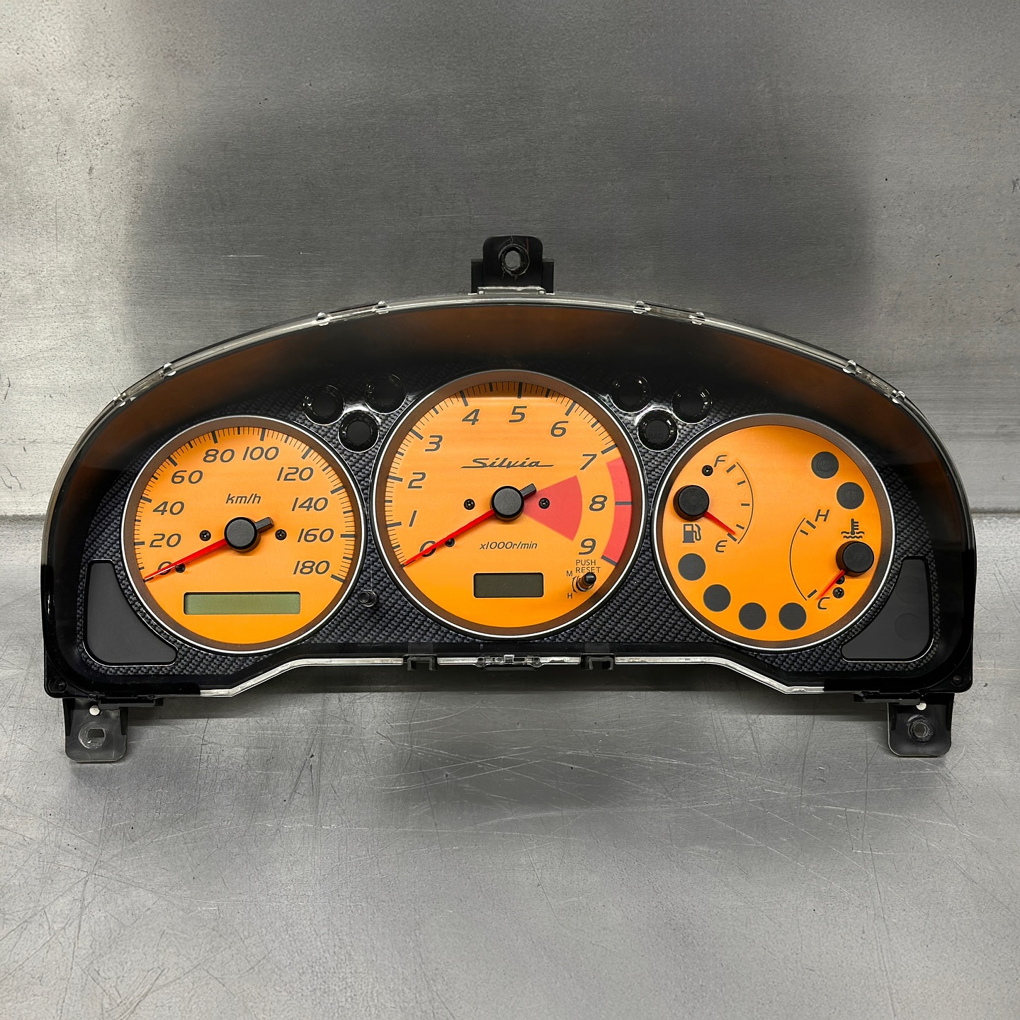 Nissan Silvia S15 B-Package Orange dash clocks up for sale! These 