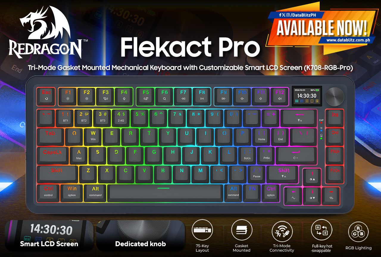 DataBlitz - GLORIOUS GASKET KEYBOARD! ⌨️🐉 Redragon Flekact Pro Tri-Mode ...