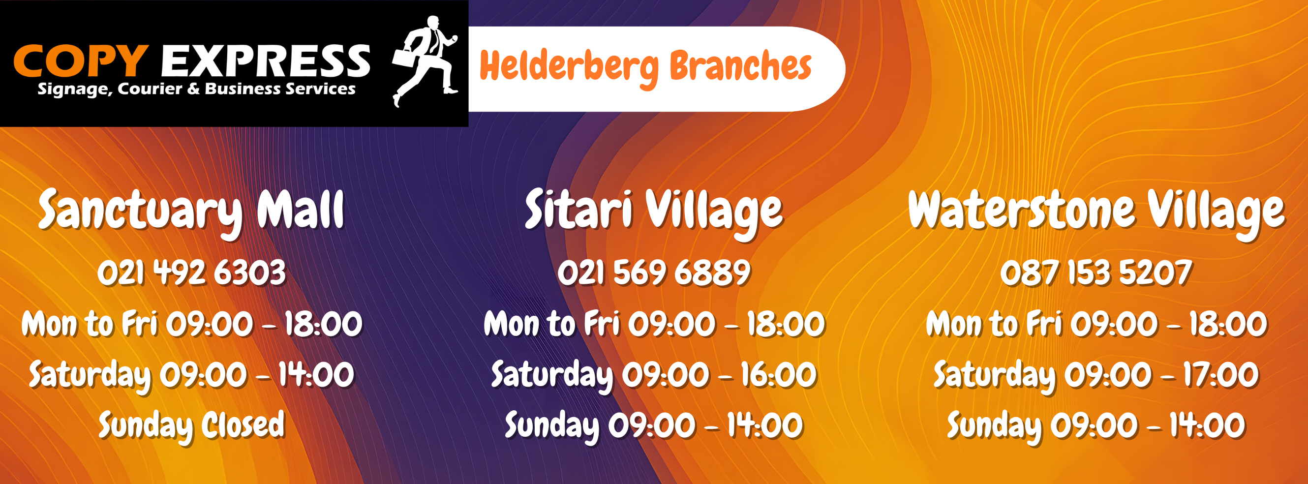 Copy Express • Helderberg Branches | Cape Town