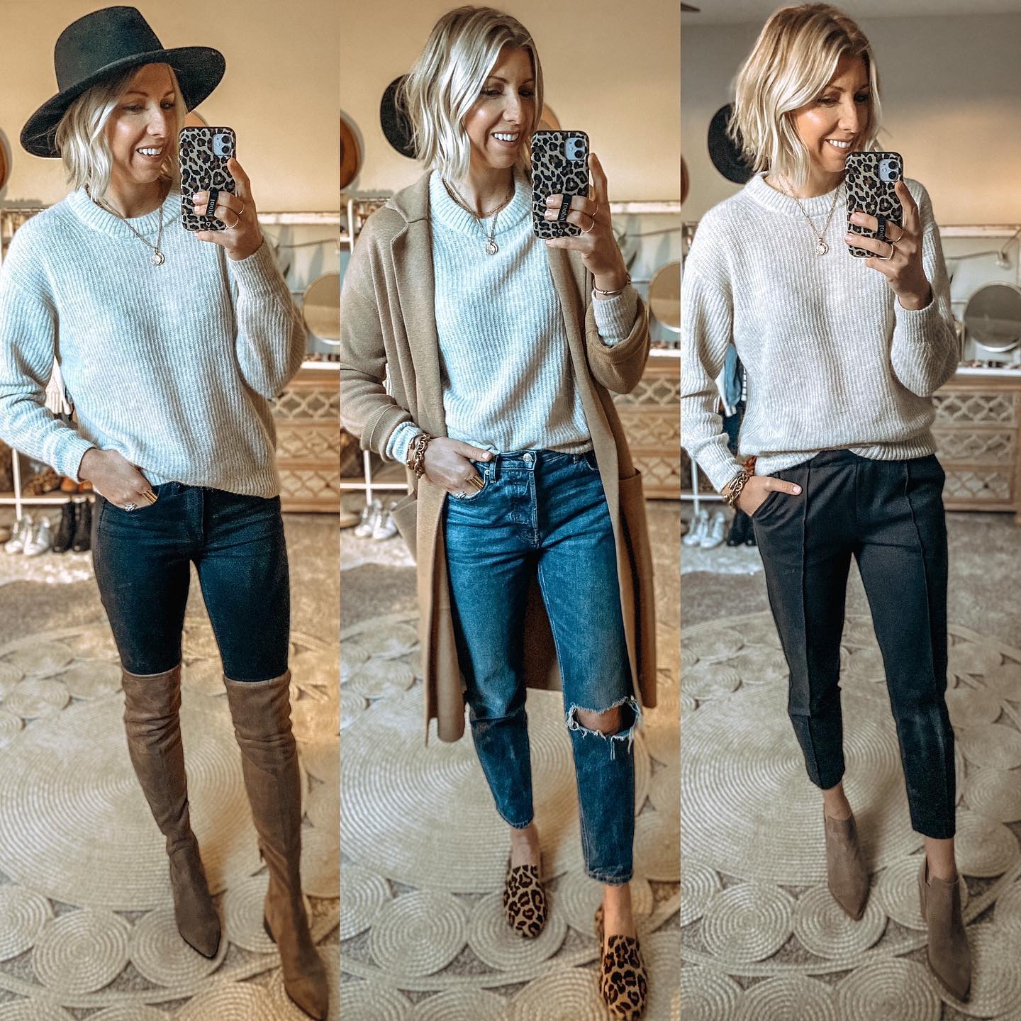 Personally - I like the CELINE alpaca sweater, looks cozy!! At