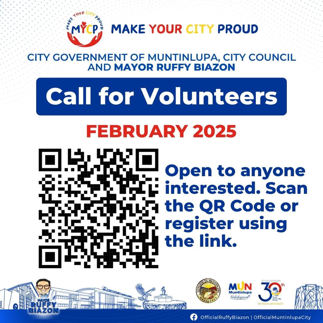 𝐂𝐀𝐋𝐋 𝐅𝐎𝐑... - City Government of Muntinlupa - OFFICIAL | Facebook
