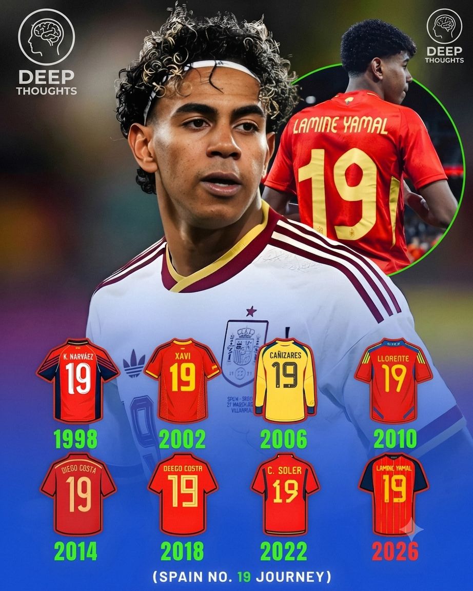 Spain's No. 19 shirt legacy with Lamine Yamal