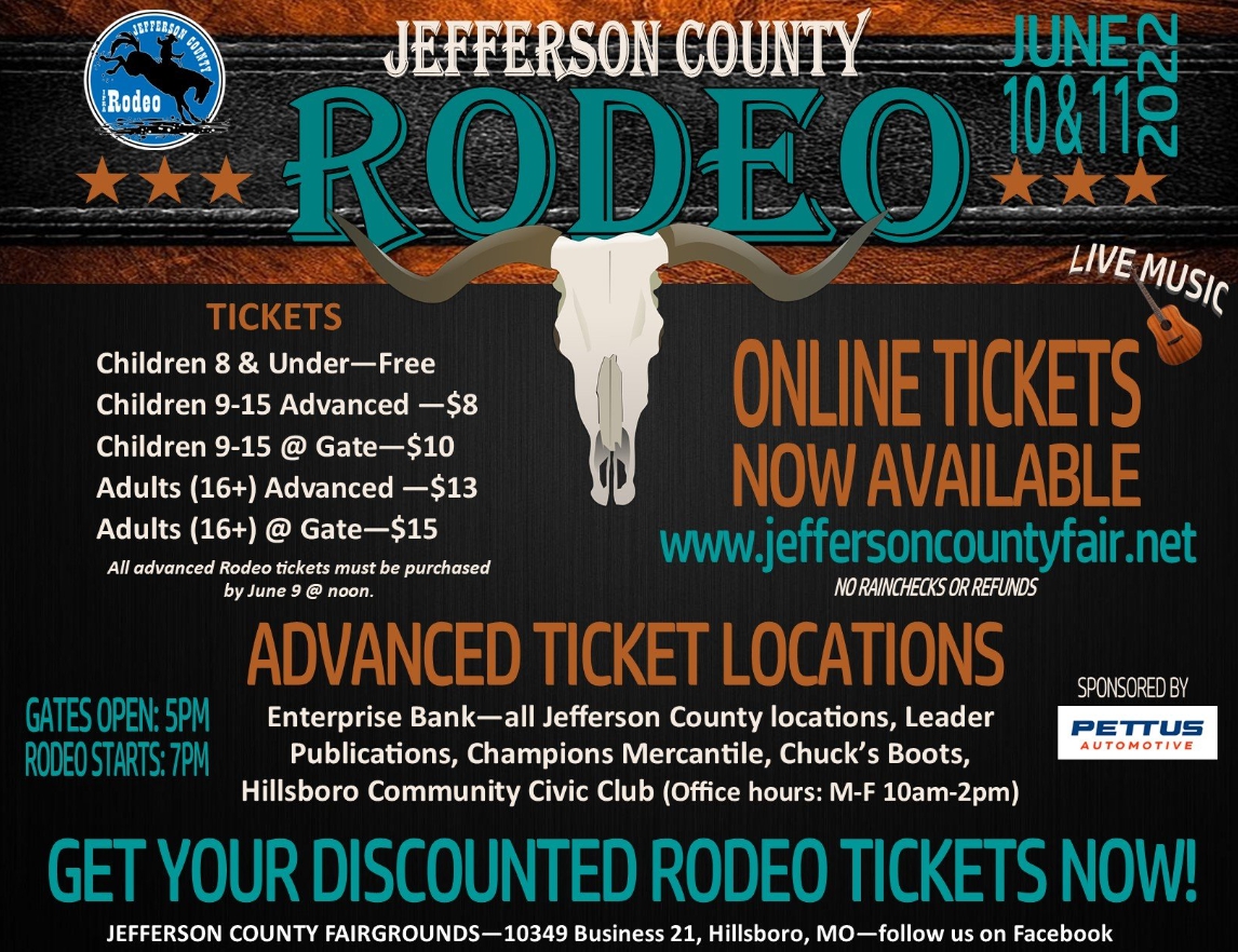 Jefferson County Rodeo 2022 | Hillsboro MO