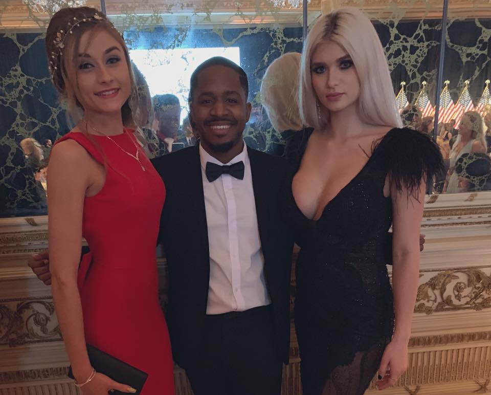 At the Mar-a-Lago Club with some beautiful women
