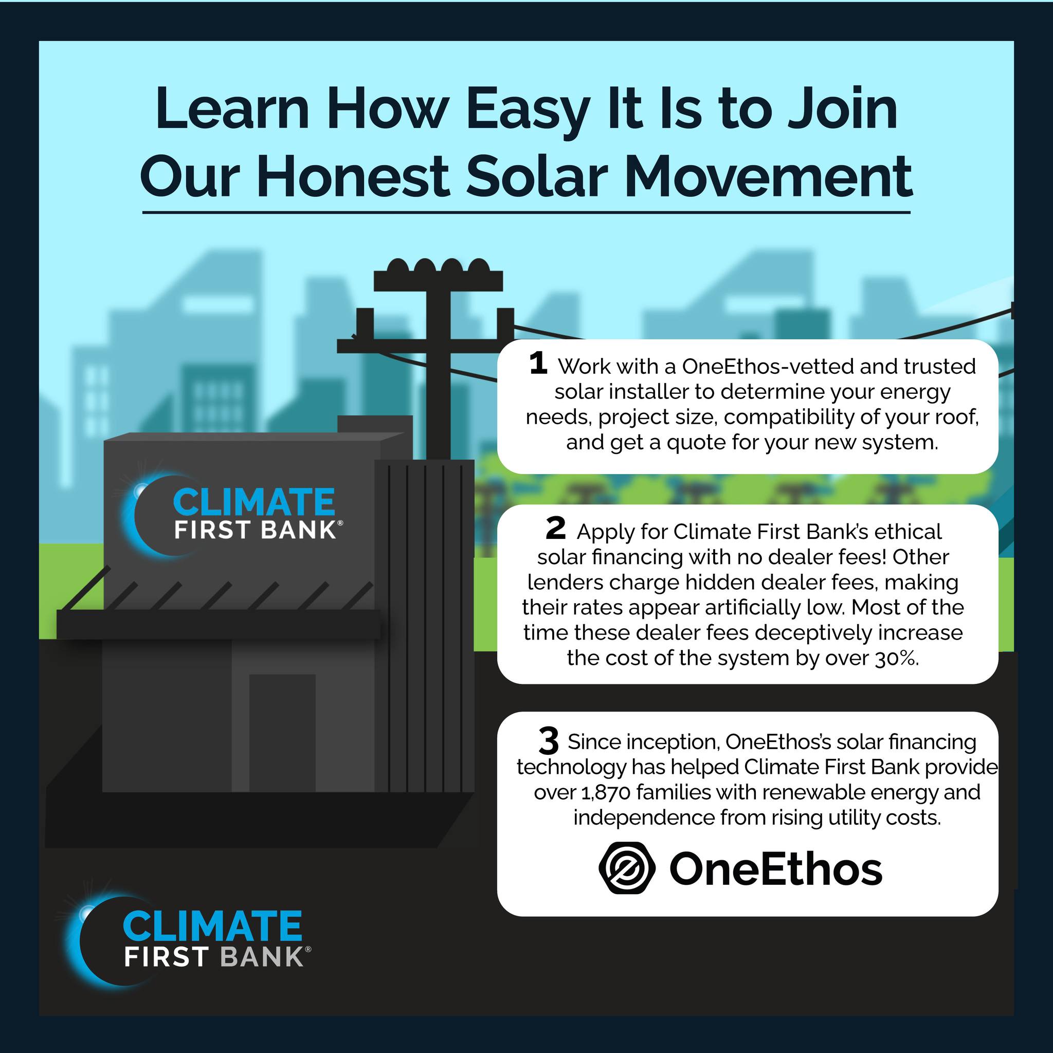 How easy is it to join our honest... - Climate First Bank | Facebook