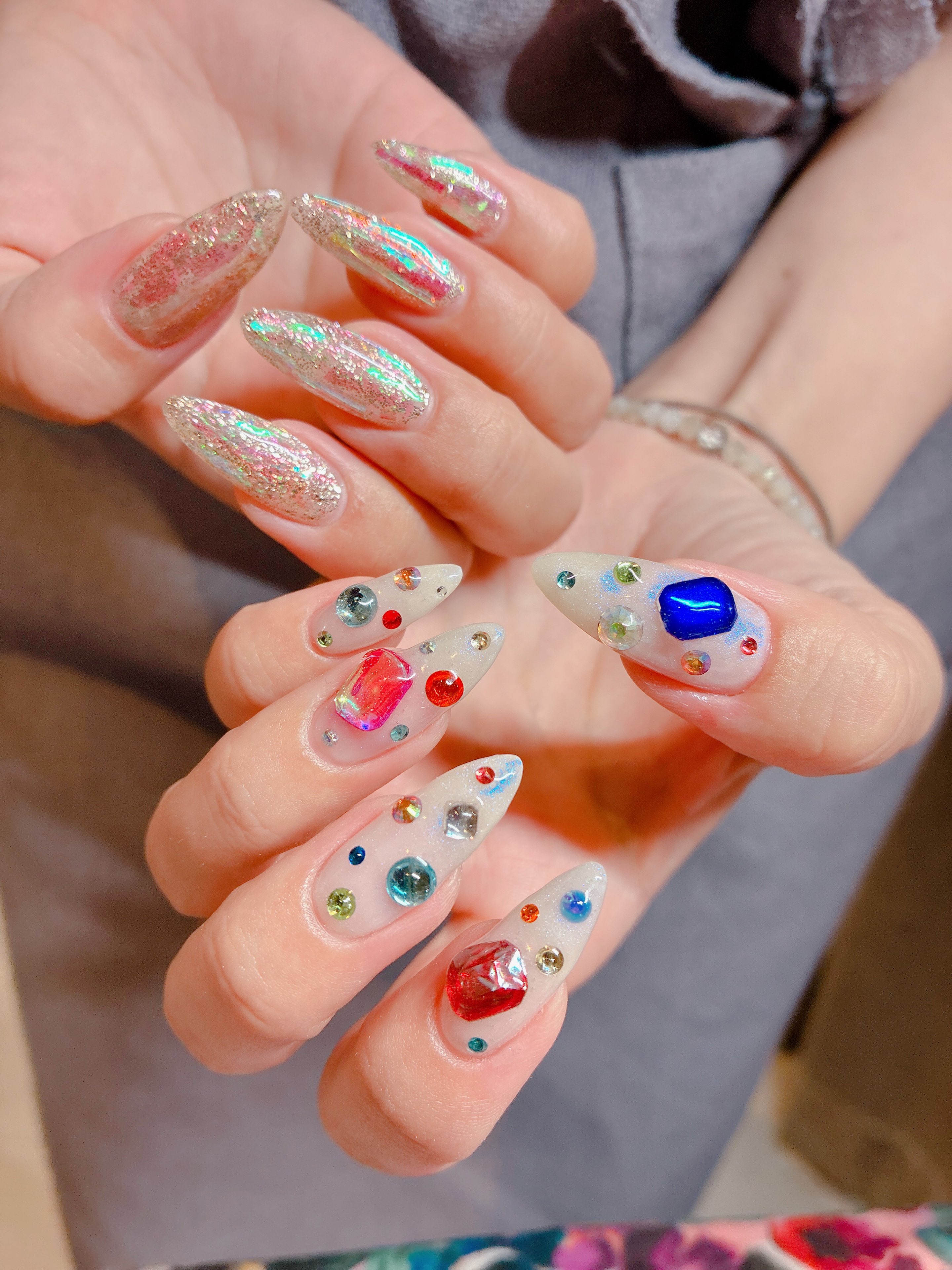 Nail - お客様ネイル💅 3Dのピカチュウとゼニガメ💛🩵 #nail