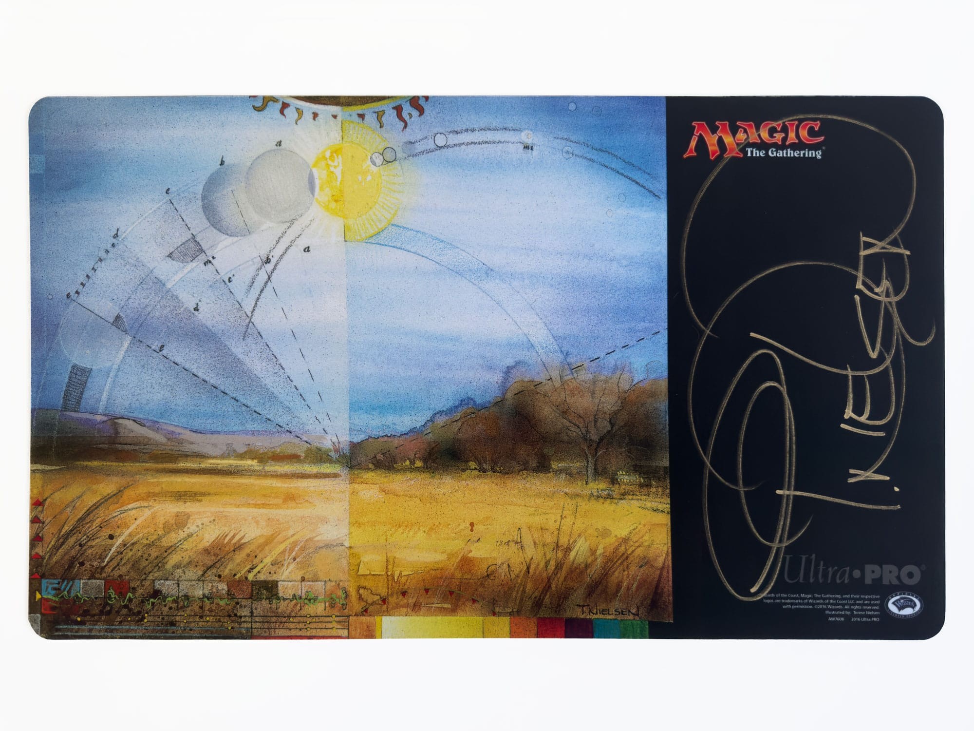 Signed Terese Neilson Guru swamp playmat. 175$