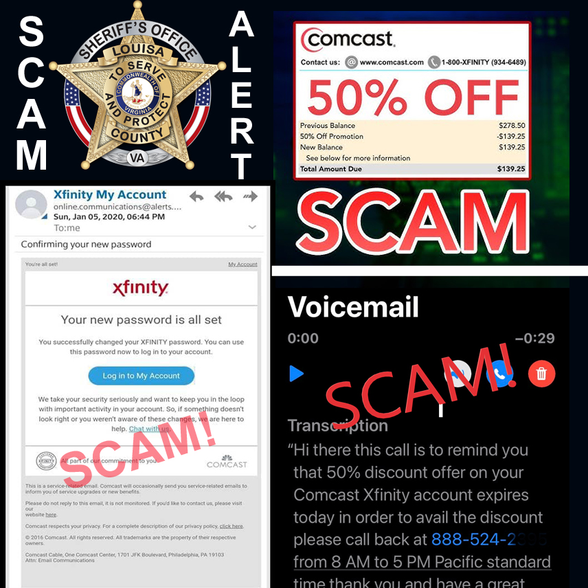 🚨 Beware of Xfinity Scams... - Louisa County Sheriff's Office | Facebook