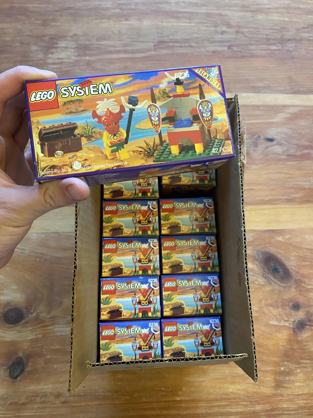 Found a bizarre full box of sealed LEGO Islanders sets at a garage