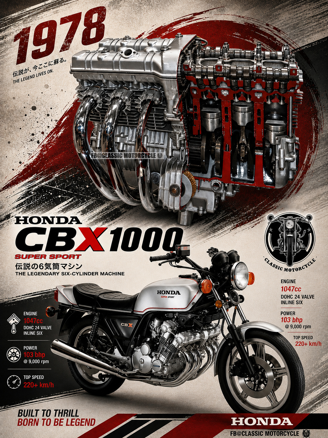 More displacement and 120 hp couldn't knock the Honda CBX 1000