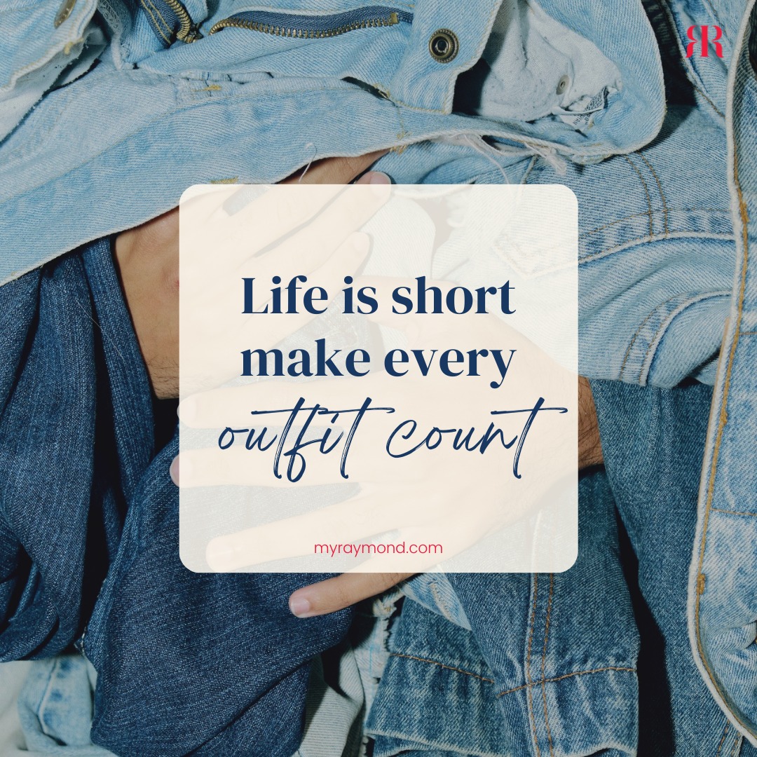 Your next getaway dress code: Denim. Refine your style with ColorPlus, Visit store:- bit.ly/47RaM3b Explore our products at myraymond.com #ColorPlus #IndigoClub #Menswear #Denim