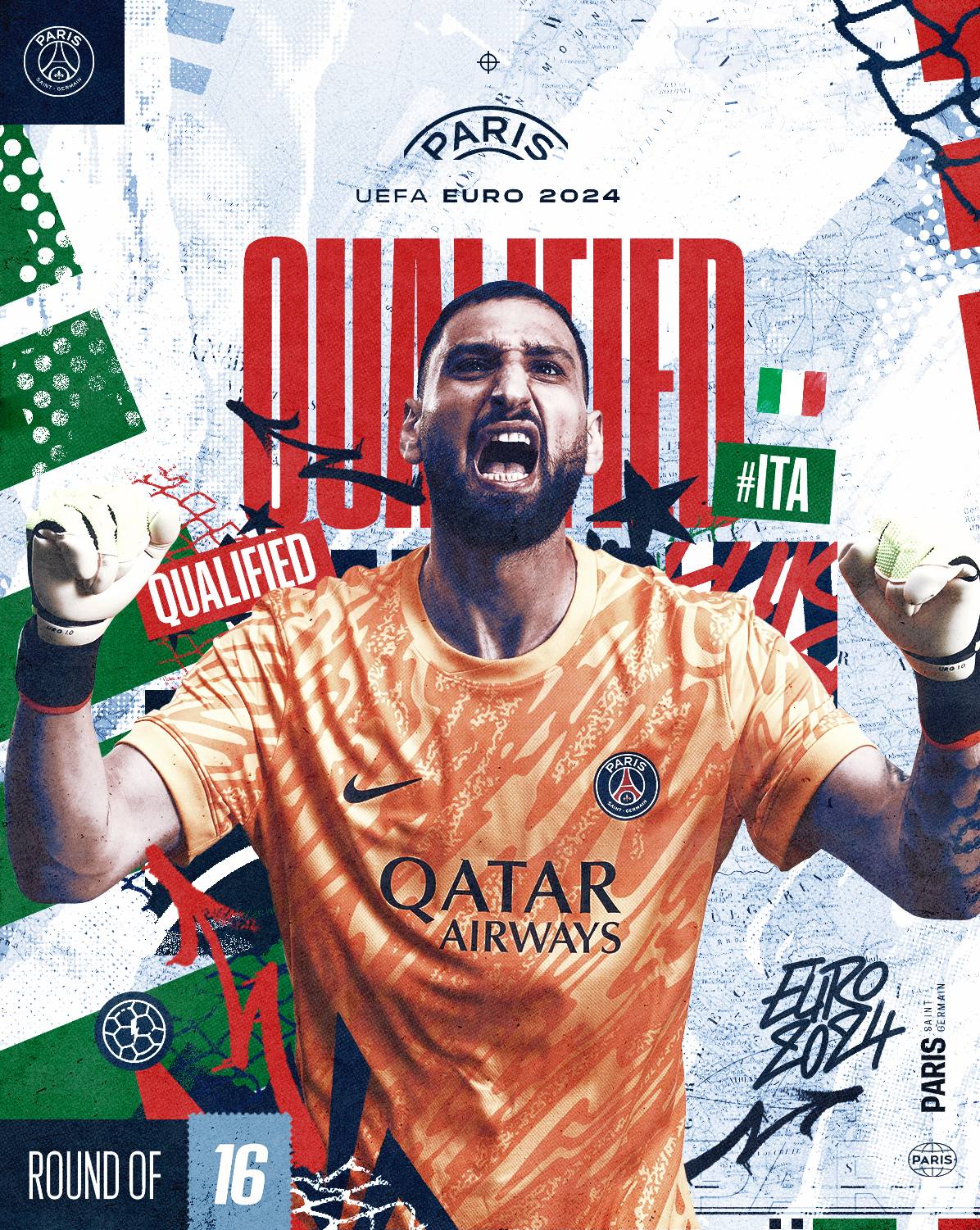 2024-25 Topps UEFA Club Competitions Rain Drops Gianluigi 