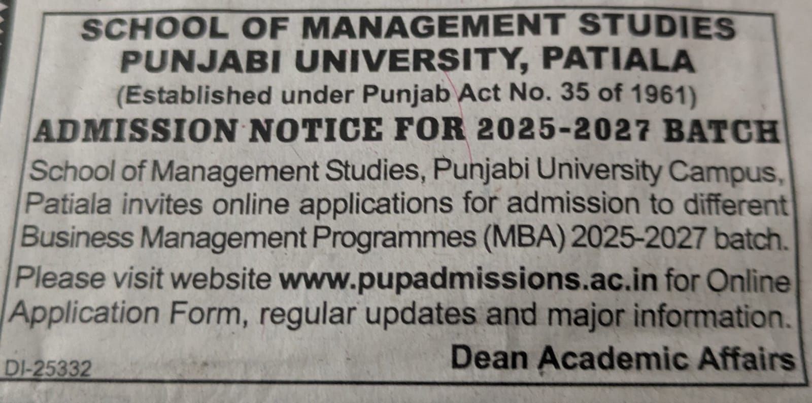 School of Management Studies