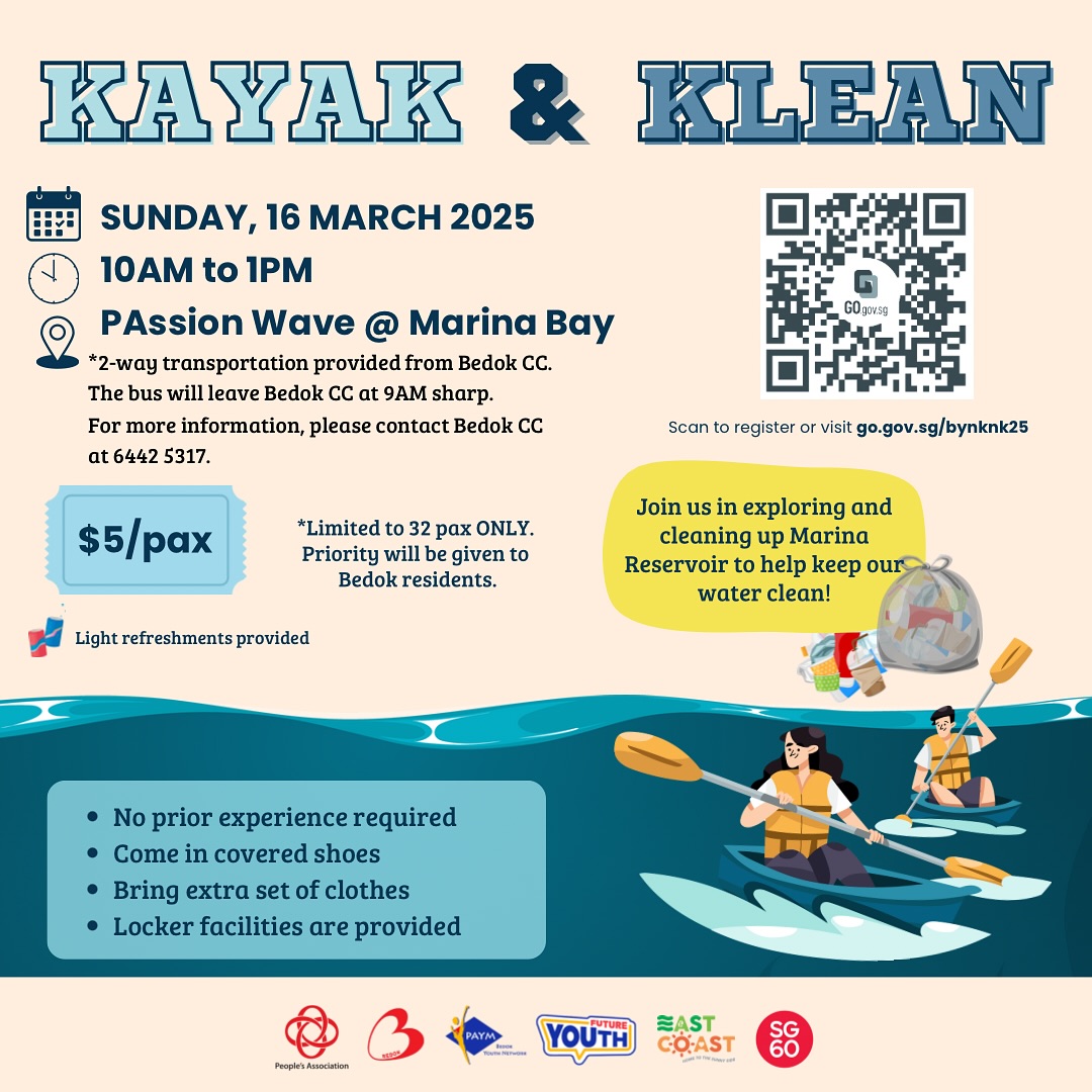 Bedok - 🌊🚣‍♂️ KAYAK & KLEAN 🚣‍♀️🌊 Join us for a krazy exciting 😜😜 day ...