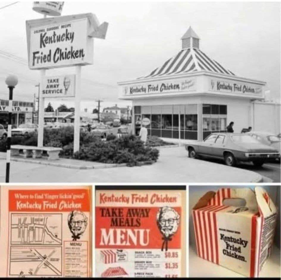 Vintage KFC displays from 1954 and 1969