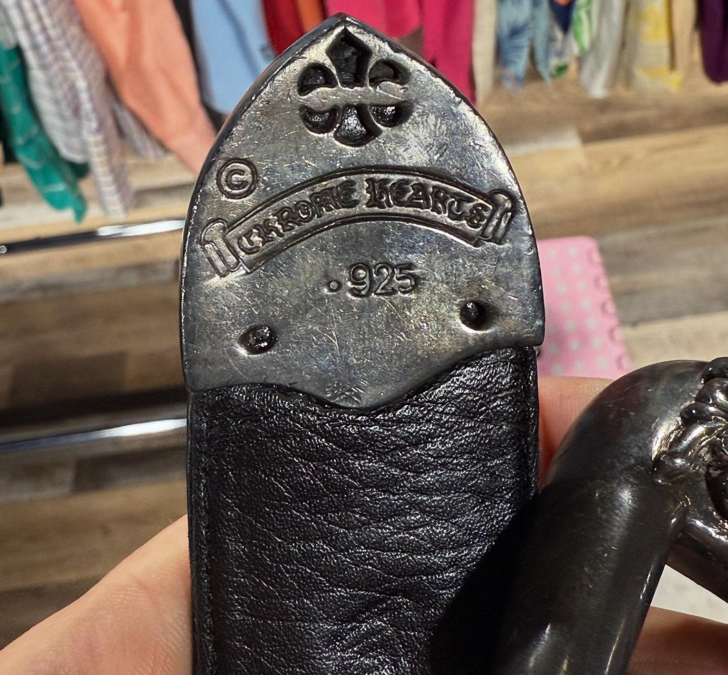 r　CHROME HEARTS レザーベルト 1989 Vintage Chrome Hearts Belts. OG Oval is dated 1989. Double Roller