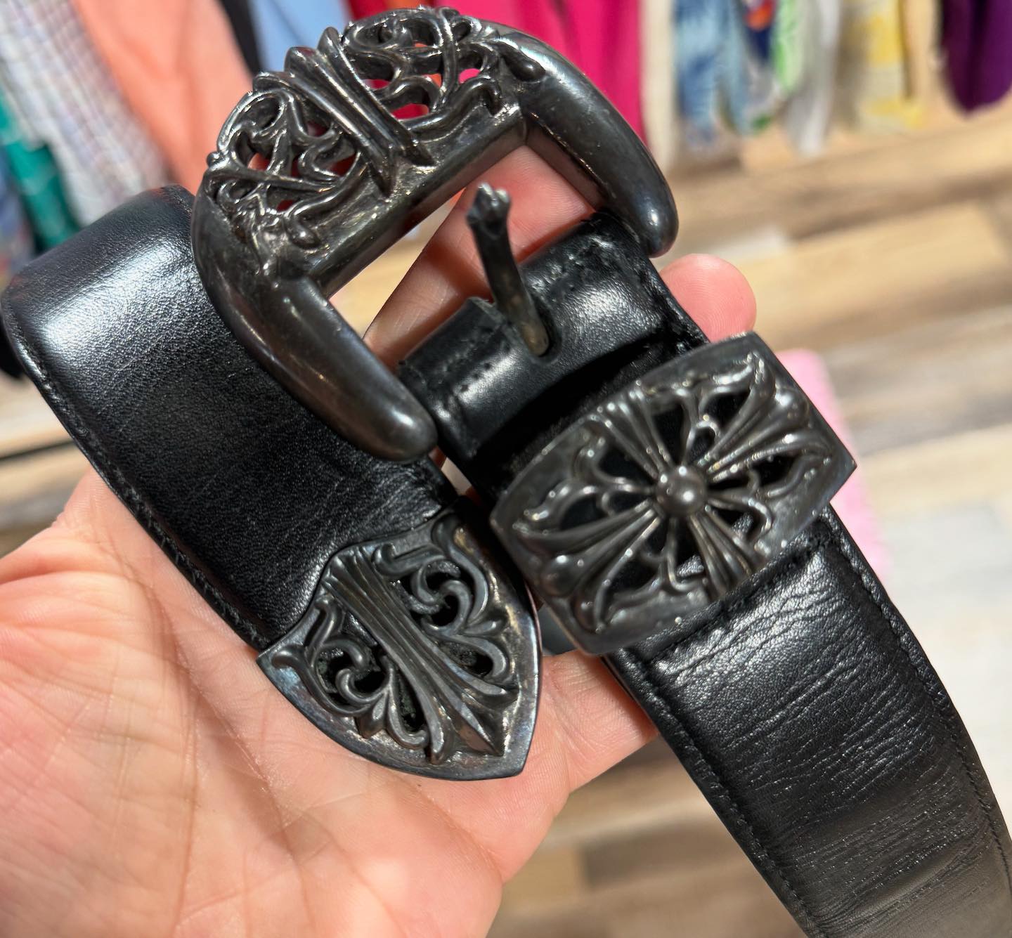 Vintage Chrome Hearts Belts. OG Oval is dated 1989. Double Roller