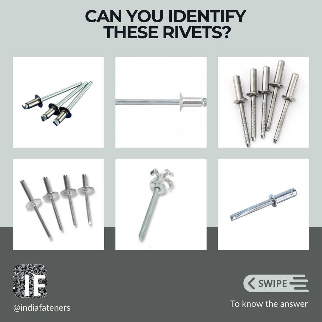 India Fastener - 🛠️ Can You Identify These Rivets? 🛠️... | Facebook