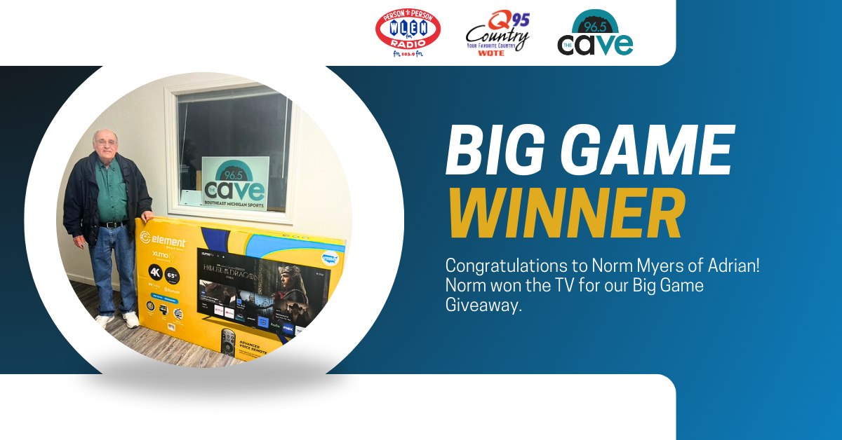 Congratulations to Norm of Adrian! Norm... - Q95 Country WQTE | Facebook
