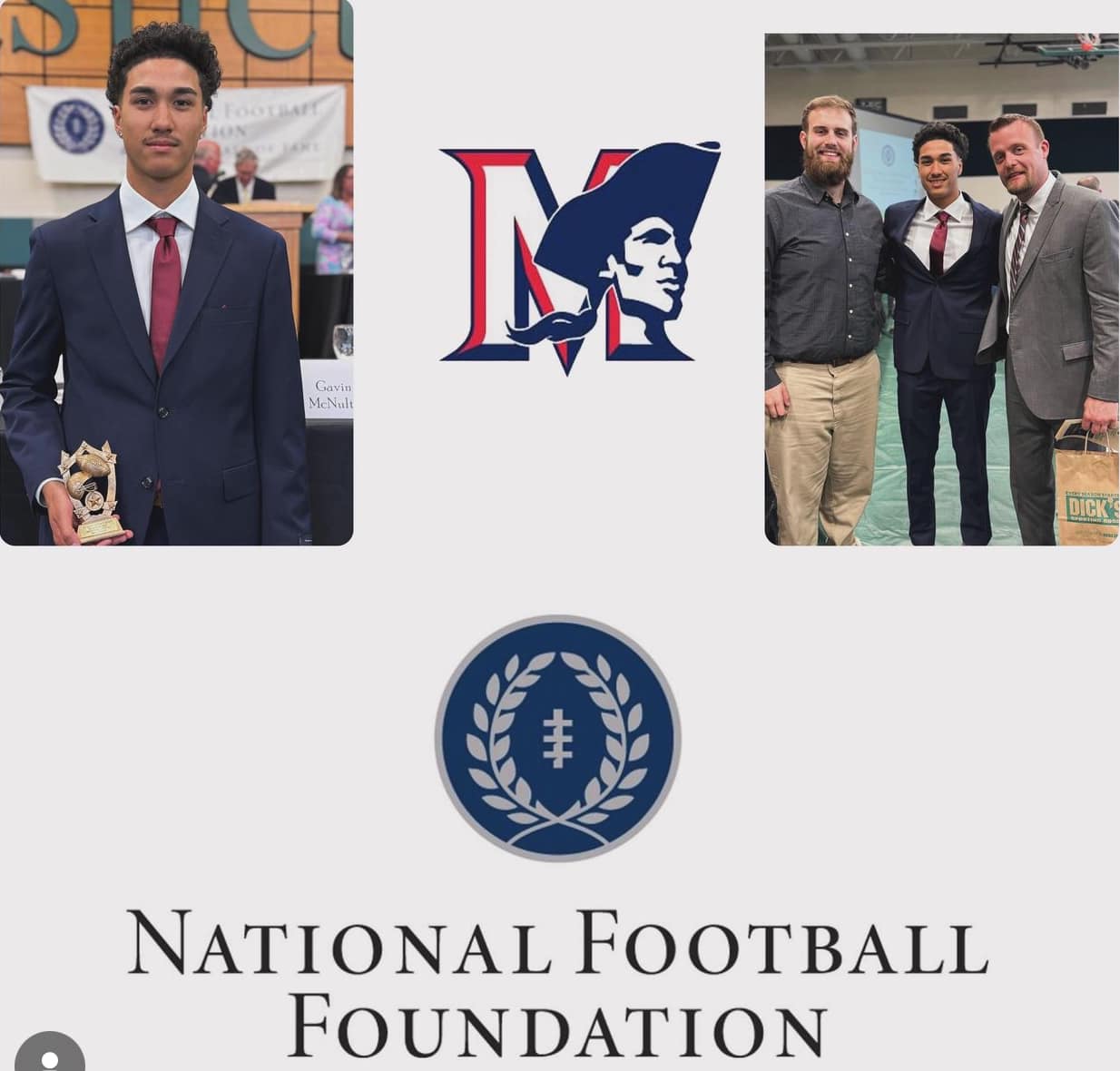 Mill - Mason Boudreau was honored at the National Football Foundation ...