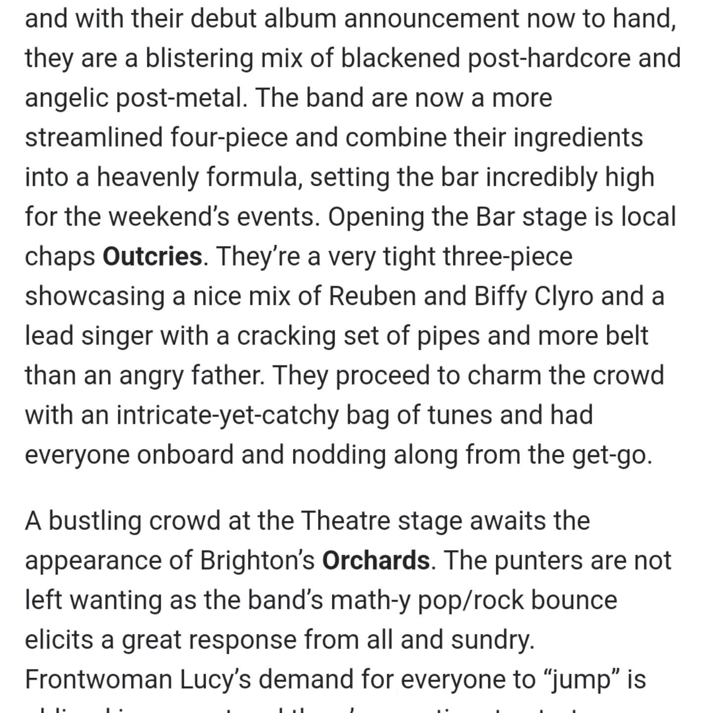 Outcries