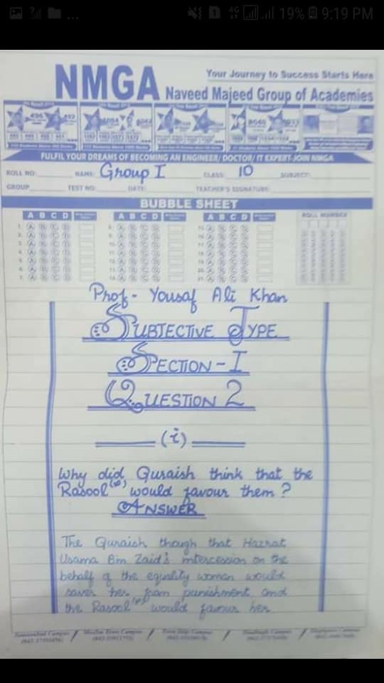 Paper Presentation for fsc and matric