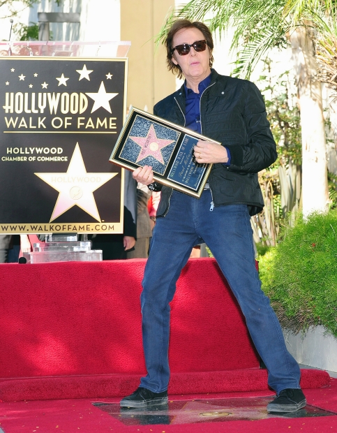 The Beatles receive a star on the Hollywood Walk of Fame