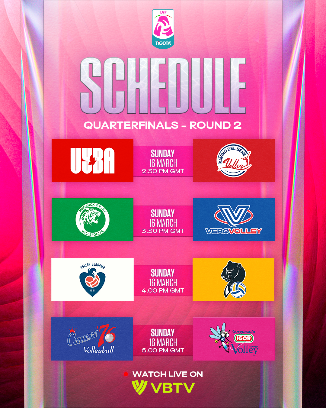 🔥 LVF PLAYOFFS – QUARTERFINALS, ROUND... - Volleyball World | Facebook