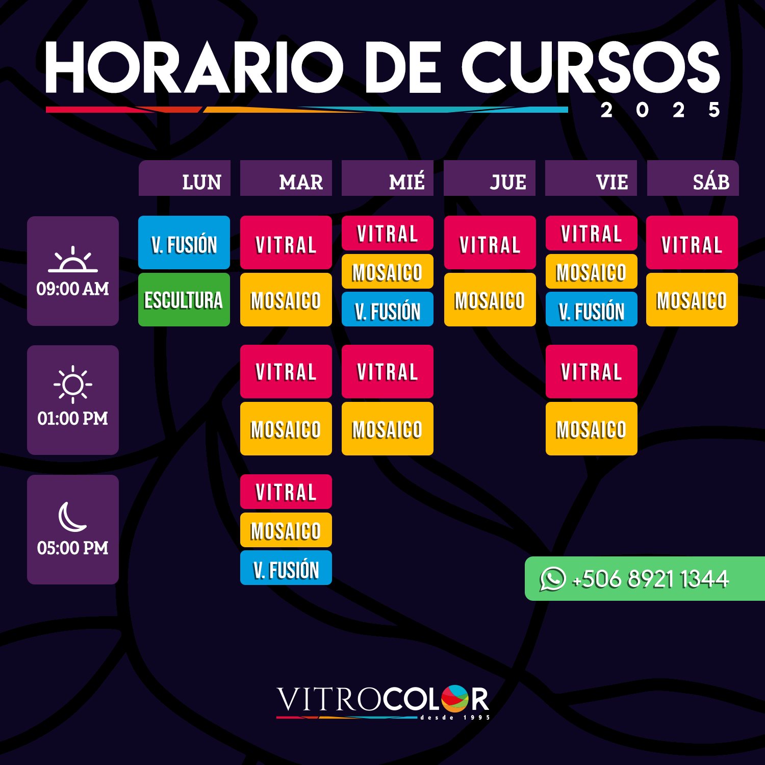 Vitrocolor - 📅Vitrocolor, ¡¡¡Comparte nuestro horario de clases, 2025 ...