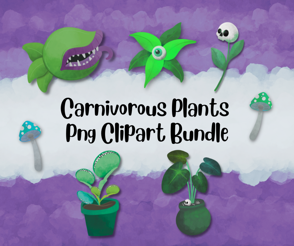 NEW! Carnivorous plants clip art... - Spooks & Cinnamon