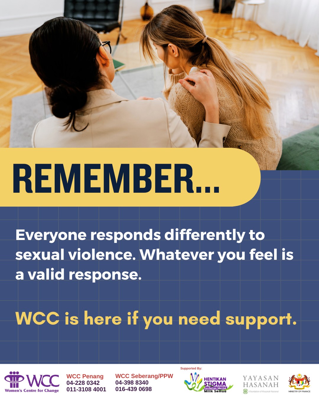 WCC - There is no wrong way to respond to sexual violence. If you didn ...