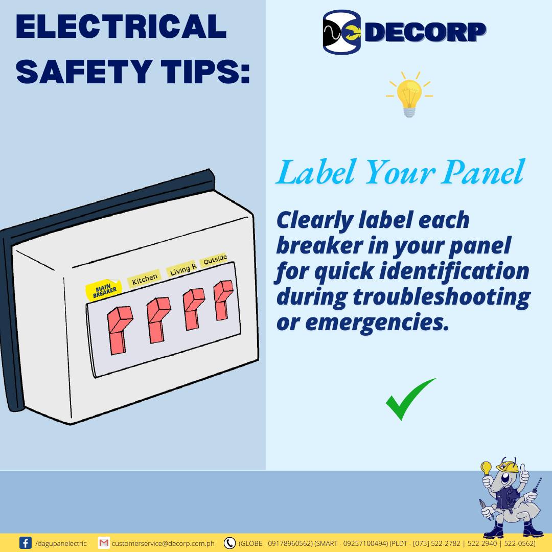 DECORP - Label your panel. Clearly label each breaker in your panel for ...