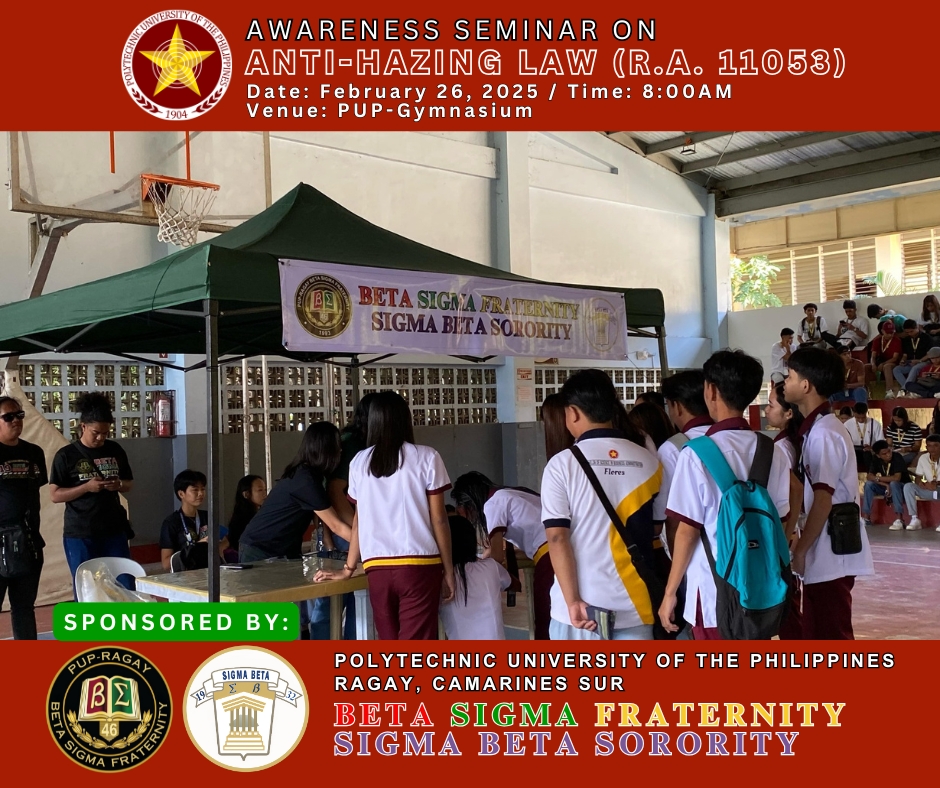 PUP-Ragay Beta Sigma Fraternity | Ragay