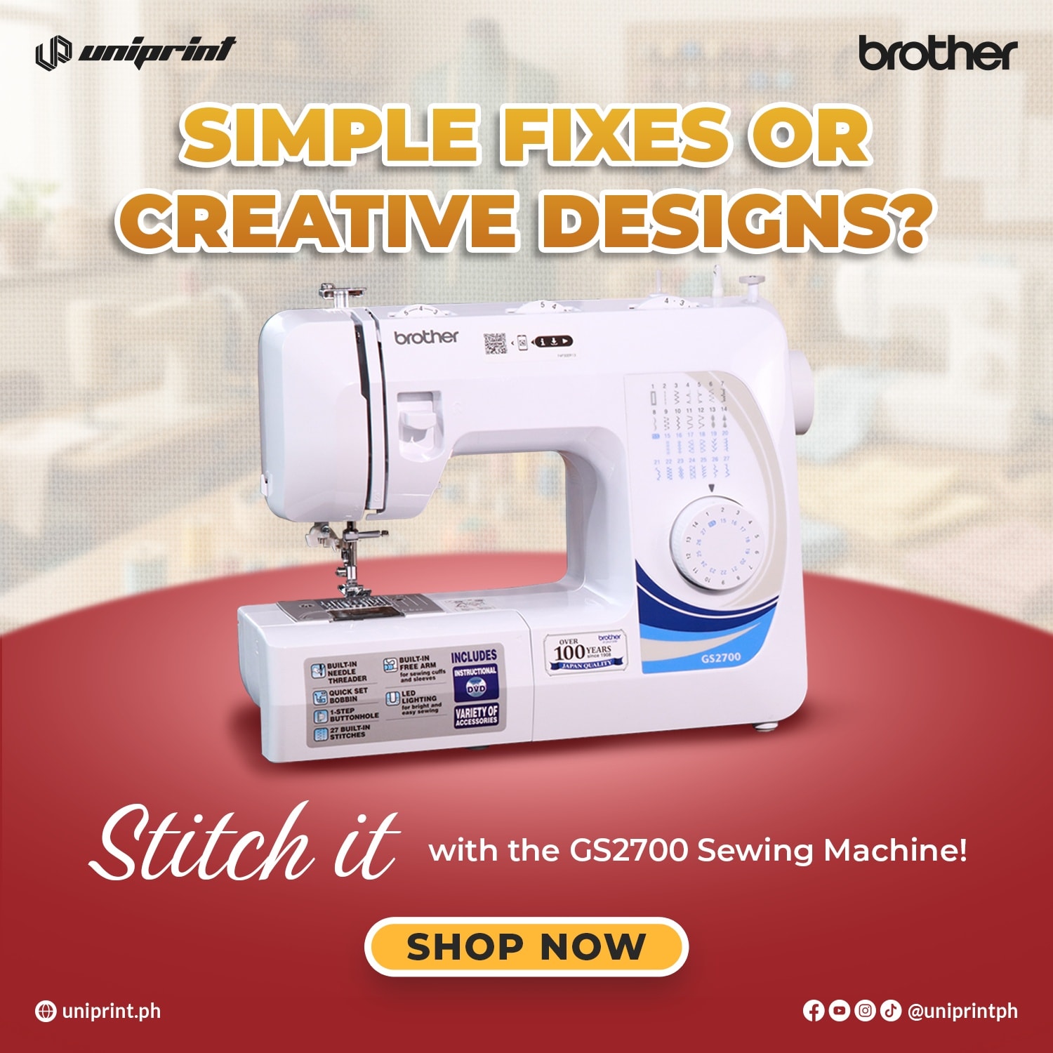 Uniprint - Stitch your story with the GS2700 Sewing Machine! This ...