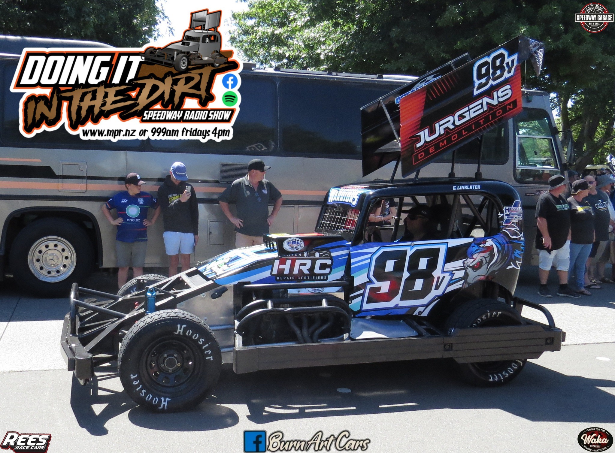 Doing - 98V Gerry Linklater at the scrutineering for the 2025 Enzed ...