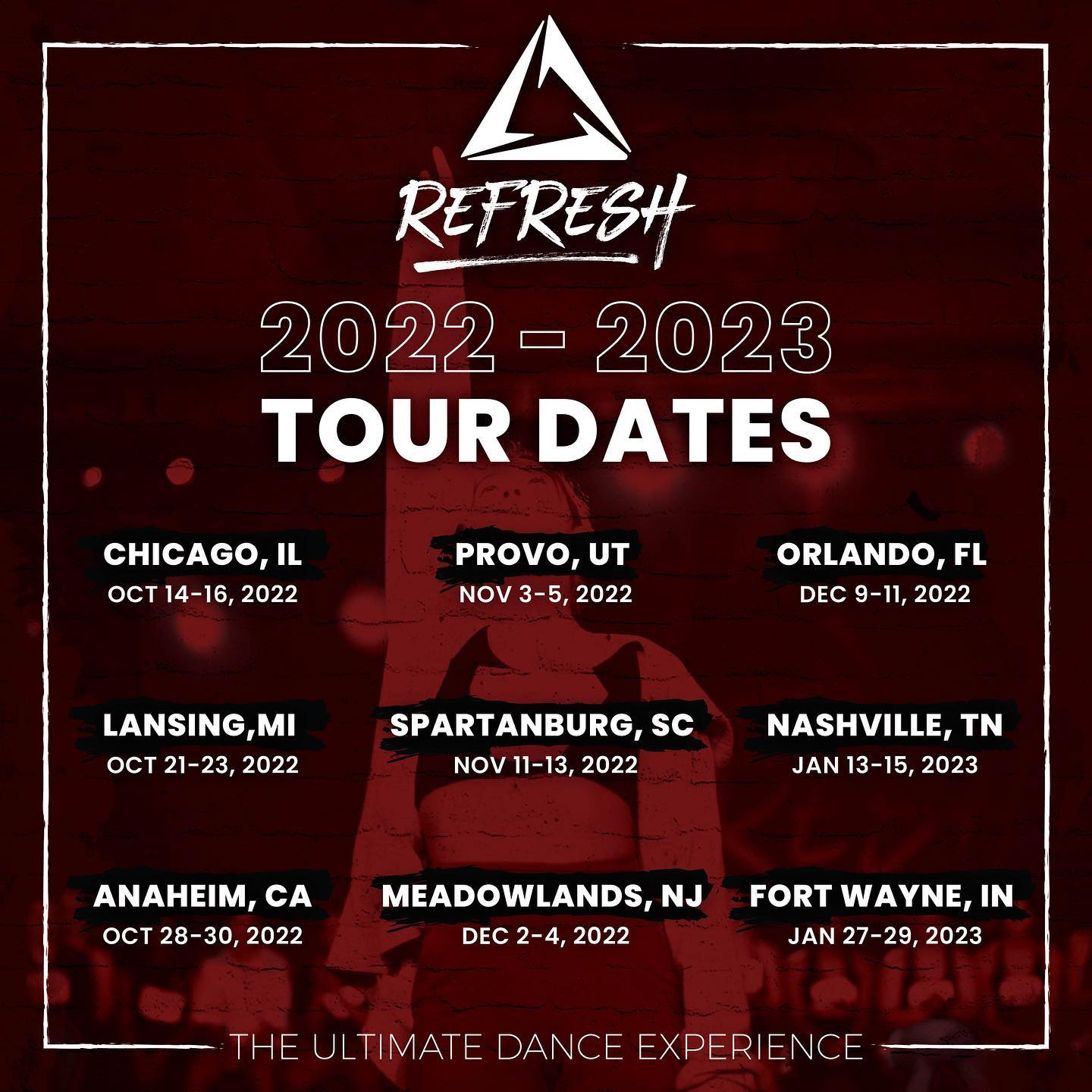 Refresh Dance Convention - 2022-2023 TOUR DATES⚡️ We can’t wait to ...