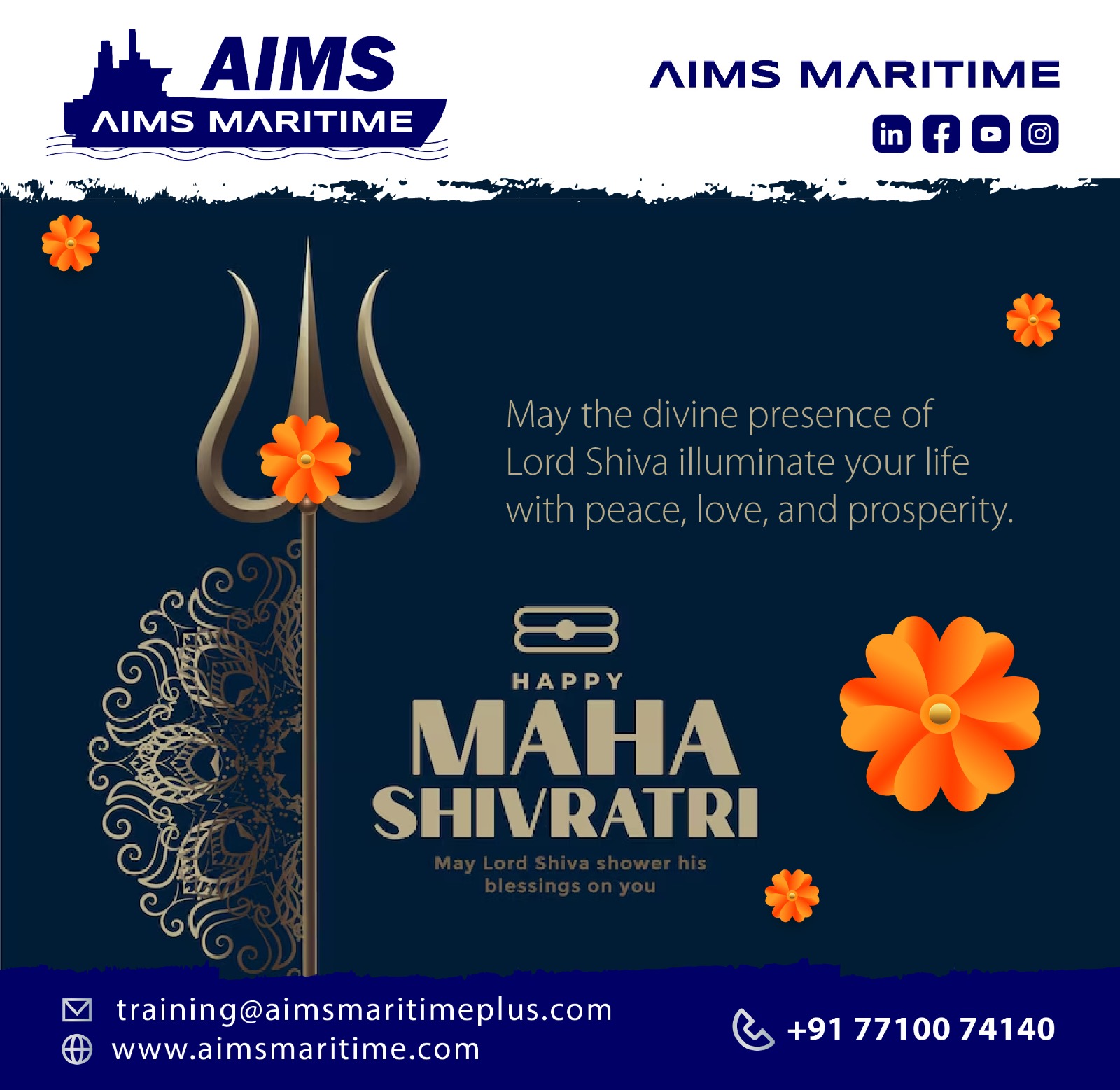 AIMS - On this auspicious night of maha shivratri, may lord shiva bless ...