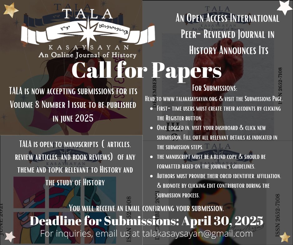 TALA: - CALL FOR PAPERS We are pleased to announce that TALA: An Online ...