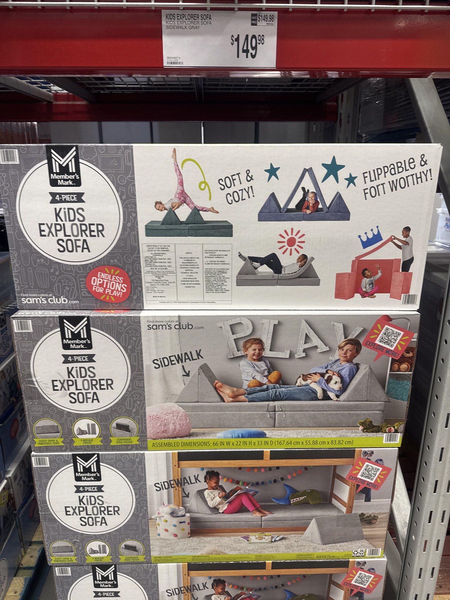 Sam's - Members Mark Kids Explorer Sofa in Denim Blue or Grey | Facebook